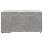 vidaXL Tabouret Gris clair 81 x 41 x 40 cm Velours et Bois Composite