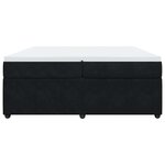 vidaXL Sommier à lattes de lit et matelas Noir 200x200 cm Velours
