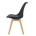 Lot de 4 chaises de salle à manger similicuir hêtre noir 03_0006765