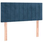 vidaXL Sommier à lattes de lit et matelas Bleu foncé 80x200 cm Velours