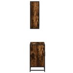 vidaXL Ensemble de meubles de salle de bain 2 Pièces Chêne fumé