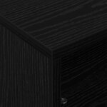 vidaXL Table d'appoint avec roues Chêne noir 50 5 x 50 x 30 cm