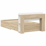 vidaXL Cadre de lit avec rangement Chêne Sonoma 75 x 190 cm