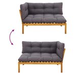 vidaXL Unité du canapé en palette de jardin 2 Pièce
