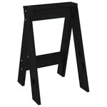 vidaXL Tabourets lot de 2 noir 40x40x60 cm bois massif de pin
