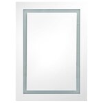 vidaXL Armoire de salle de bain à miroir LED blanc et chêne 50x13x70cm