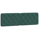 vidaXL Cadre de lit avec lumières LED vert foncé 160x200 cm velours
