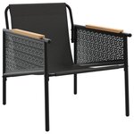 vidaXL Ensemble de meubles de balcon 4 Pièces avec coussins acier noir
