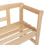 vidaXL Banc extérieur Marron 119 x 76 x 44cm Bois de pin massif