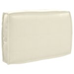 vidaXL Coussin pour dossier de palette Crème 60 x 40 x 12 cm