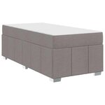 vidaXL Cadre de lit avec matelas Taupe 80 x 200 cm tissu