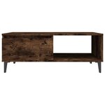 vidaXL Table basse chêne fumé 90x60x35 cm bois d'ingénierie