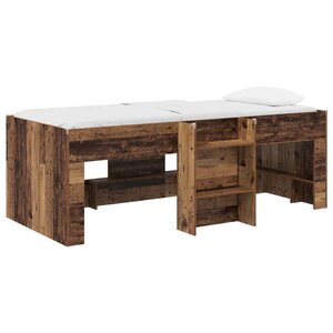 vidaXL Cadre de Lit Élevé pour Enfants 2 Pièces Bois ancien 90 x 190 cm