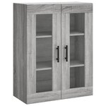 vidaXL Buffet haut Sonoma gris 69 5x34x180 cm Bois d'ingénierie