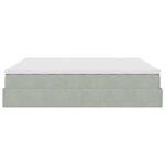 vidaXL Cadre de lit ottoman avec matelas gris clair 200x200 cm velours