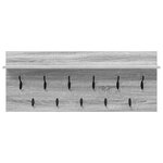 vidaXL Porte-manteau mural avec étagère avec stockage Sonoma gris 100 x 40 x 12 cm