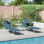 vidaXL Transat 2-personne 2 Pièces Vert 58 x 188 x 77cm tissu