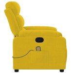 vidaXL Fauteuil de massage inclinable jaune velours