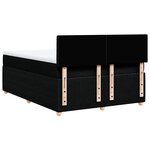 vidaXL Sommier à lattes de lit avec matelas Noir 140x190 cm Tissu