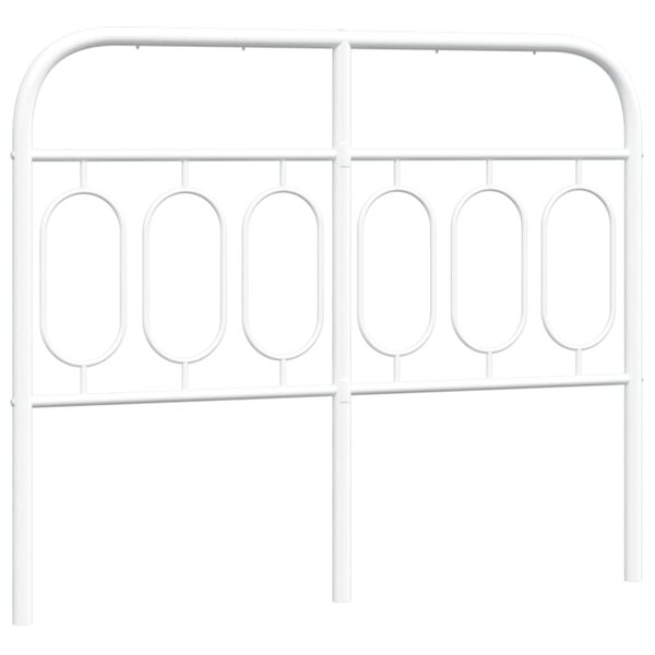 vidaXL Tête de lit de remplacement métal blanc 120 cm