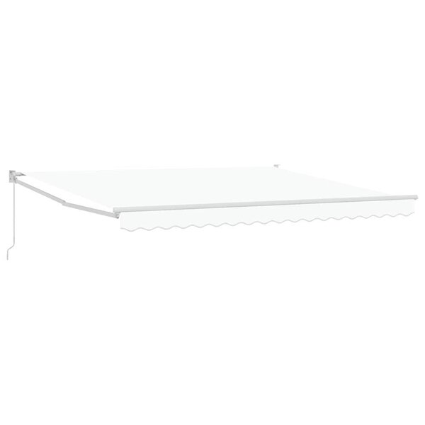 vidaXL Auvent Rétractable Blanc 400 × 300 cm Polyester et Aluminium