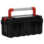 vidaXL Boîte à outils Noir et rouge 55x28x26 5 cm