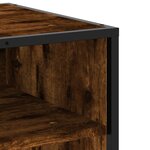 vidaXL Meuble TV chêne fumé 120 5x40x46 cm bois d'ingénierie et métal