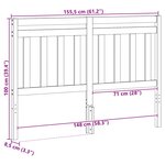 vidaXL Tête de lit avec tête de lit Cire marron 155 5 x 100 cm