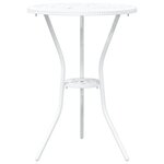 Ensemble de bistro de jardin 3 pièces vidaXL en aluminium blanc