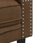vidaXL Canapé Chesterfield avec traversins 2 places similicuir daim