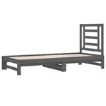 vidaXL Lit coulissant sans matelas gris 2x(90x200) cm