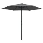 vidaXL Parasol de jardin et mât en aluminium 270x246 cm Anthracite