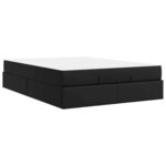 vidaXL Cadre de lit avec matelas Noir 160 x 200 cm Faux cuir
