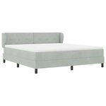 vidaXL Lit à ressorts avec matelas Gris clair 180 x 200 cm Velours