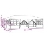 vidaXL Tente de fête 12 parois vertes 8x4 m PE