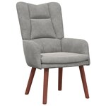 vidaXL fauteuil Gris clair 63 x 67 x 94 cm Velours