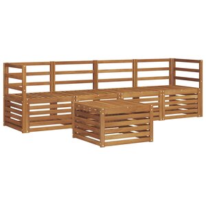 vidaXL Ensemble de canapés d'extérieur 5 pc Naturel