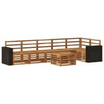 vidaXL Ensemble de canapés d'extérieur 7 pc Naturel Polyester