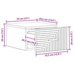 vidaXL Cabinet de chevet mural Chêne artisanal 34 5 x 33 x 20 cm