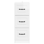 vidaXL Armoire à tiroirs Blanc brillant 33 x 34 5 x 87 cm