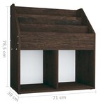 vidaXL Porte-revue pour enfants Chêne fumé Bois d’ingénierie