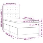 vidaXL Sommier à lattes de lit et matelas et LED Taupe 80x200cm Tissu