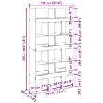 vidaXL Bibliothèque chêne artisanal 100x33x187 5 cm bois d'ingénierie