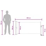 vidaXL Auvent latéral 100 x 300 cm 100  polyester fer acier