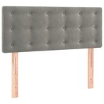 vidaXL Sommier à lattes de lit et matelas Gris clair 90x190 cm Velours