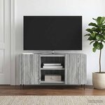 vidaXL Meuble TV 102 x 34 5 x 52 cm Sonoma gris Bois d'ingénierie