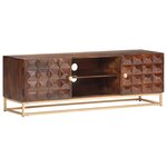Vidaxl meuble tv 124x29x45 cm bois massif de manguier