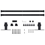 vidaXL Kit mini de porte d'armoire coulissante Acier au carbone 200 cm