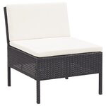 Salon de jardin meuble d'extérieur ensemble de mobilier 6 pièces avec coussins résine tressée noir 02_0016924