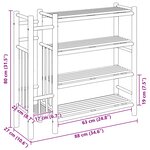 vidaXL Rack à chaussures avec étagère Naturel 88 x 27 x 80 cm Bambou